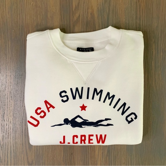 JCrew Limited-edition USA Swimming® Heritage Fleece Crewneck Sweatshirt Size XXS - Picture 6 of 12